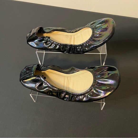 Women's Black Oil Slick Ballet flats, Storehouse, size 11. New - Picture 2 of 6